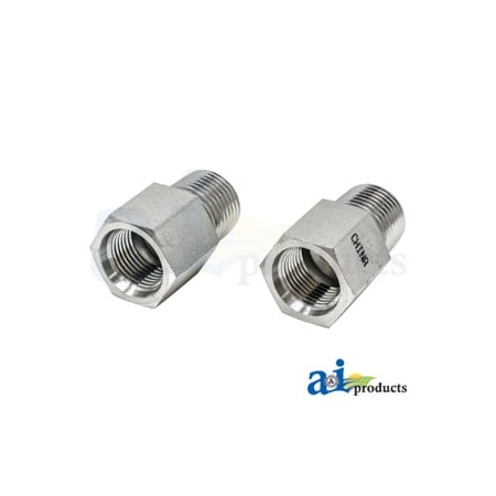 A & I Products Straight Solid Male NPT X Female ORB Adapter, 2 pack 3.75" x4" x2" A-43A13